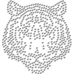 Fierce Tiger Rhinestone Motif Transfer for Mask